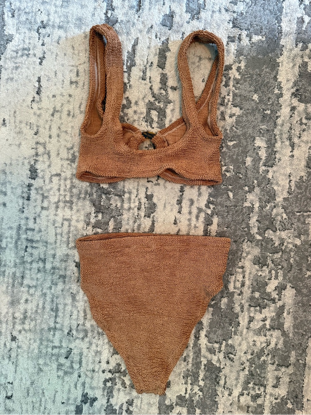NWOT Hunza G Nadine Bikini in Metallic Cocoa - Picture 4 of 6